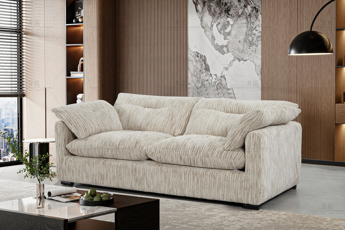 Quetta Sofa 3 Seater Grey