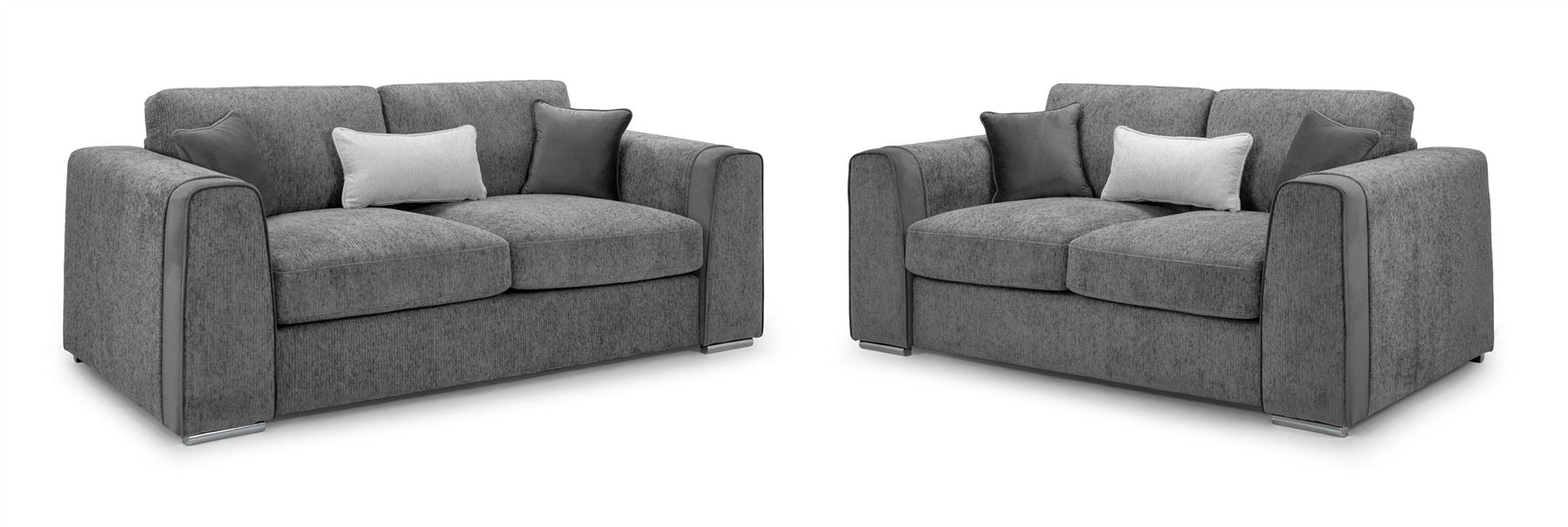 Naples Sofa Grey 3+2 Set Pay Weekly Sofas