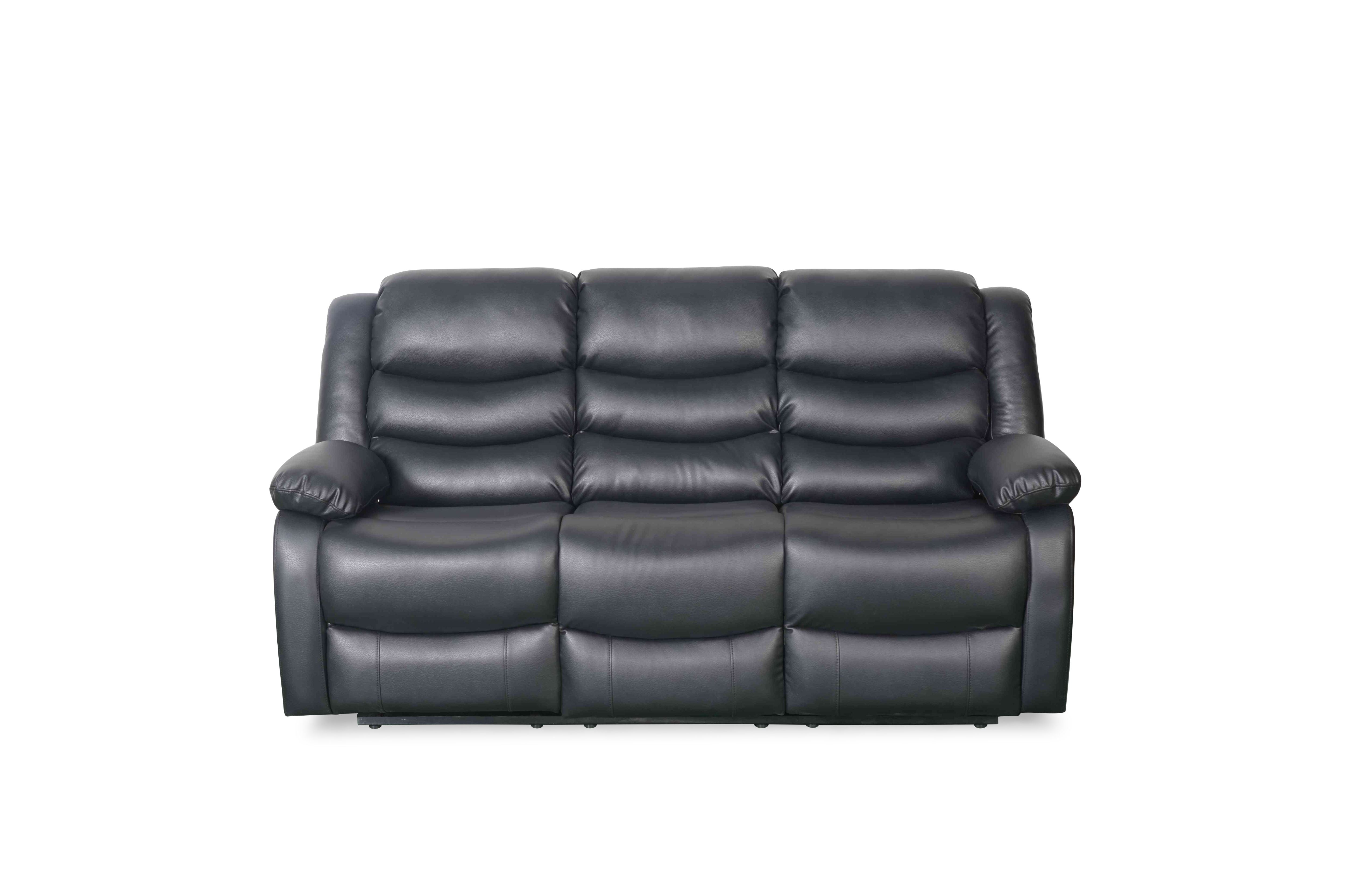 Conrad Recliner Sofa 3 Seater Black