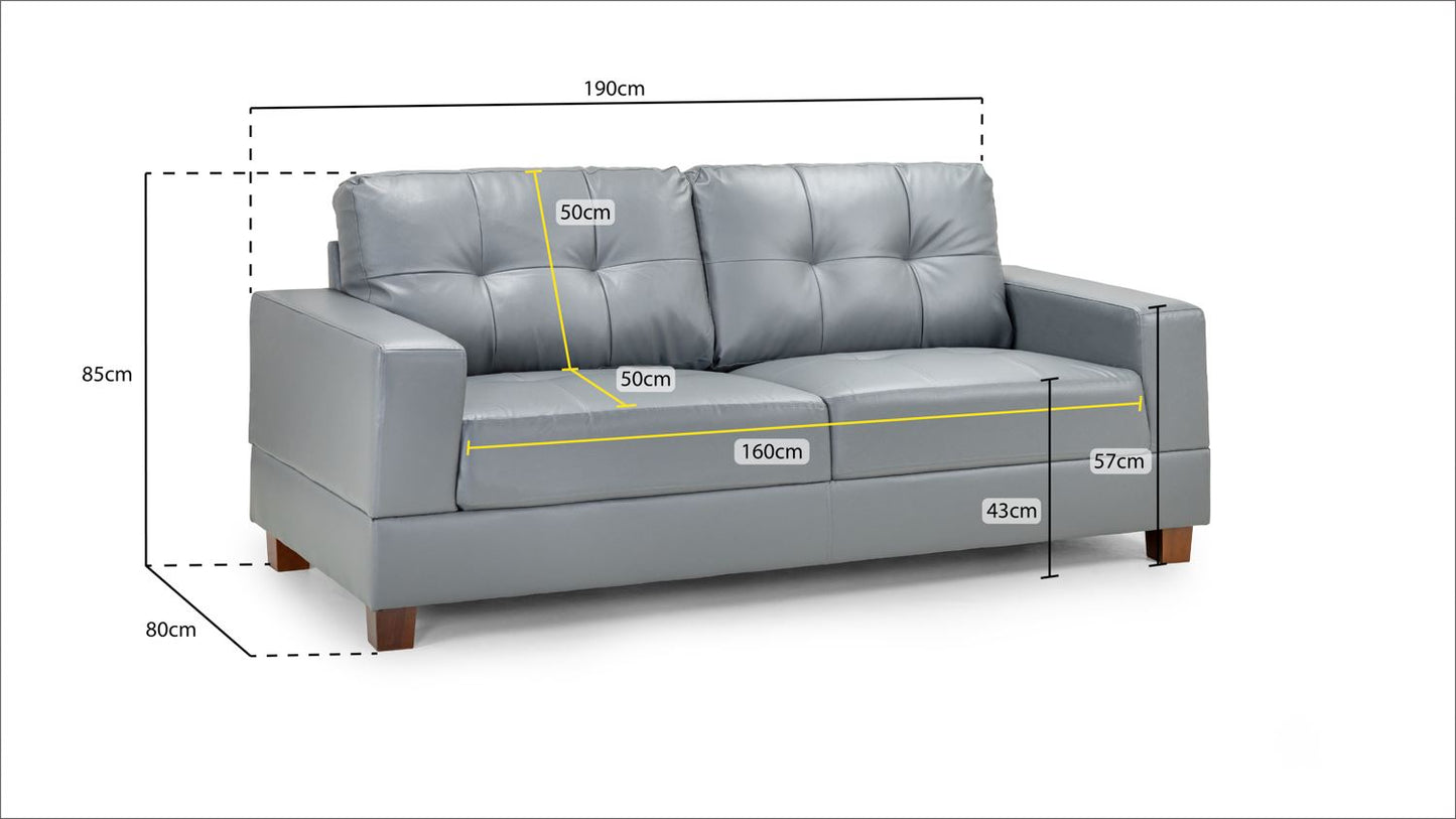 Jerry Sofa Grey 3 Seater