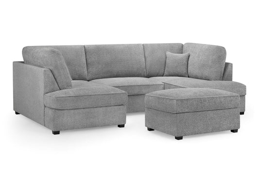 Carnaby Sofa Boucle Grey U Shape Corner