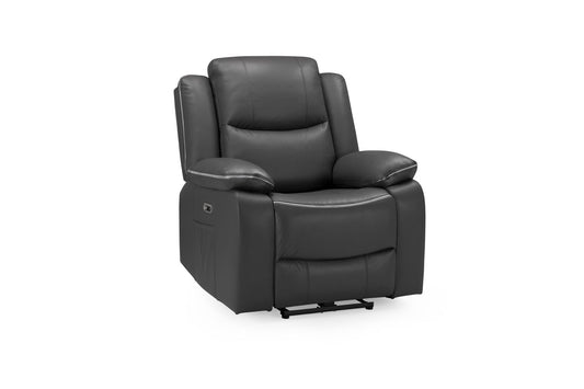 Harald Electric Recliner Sofa Black Armchair