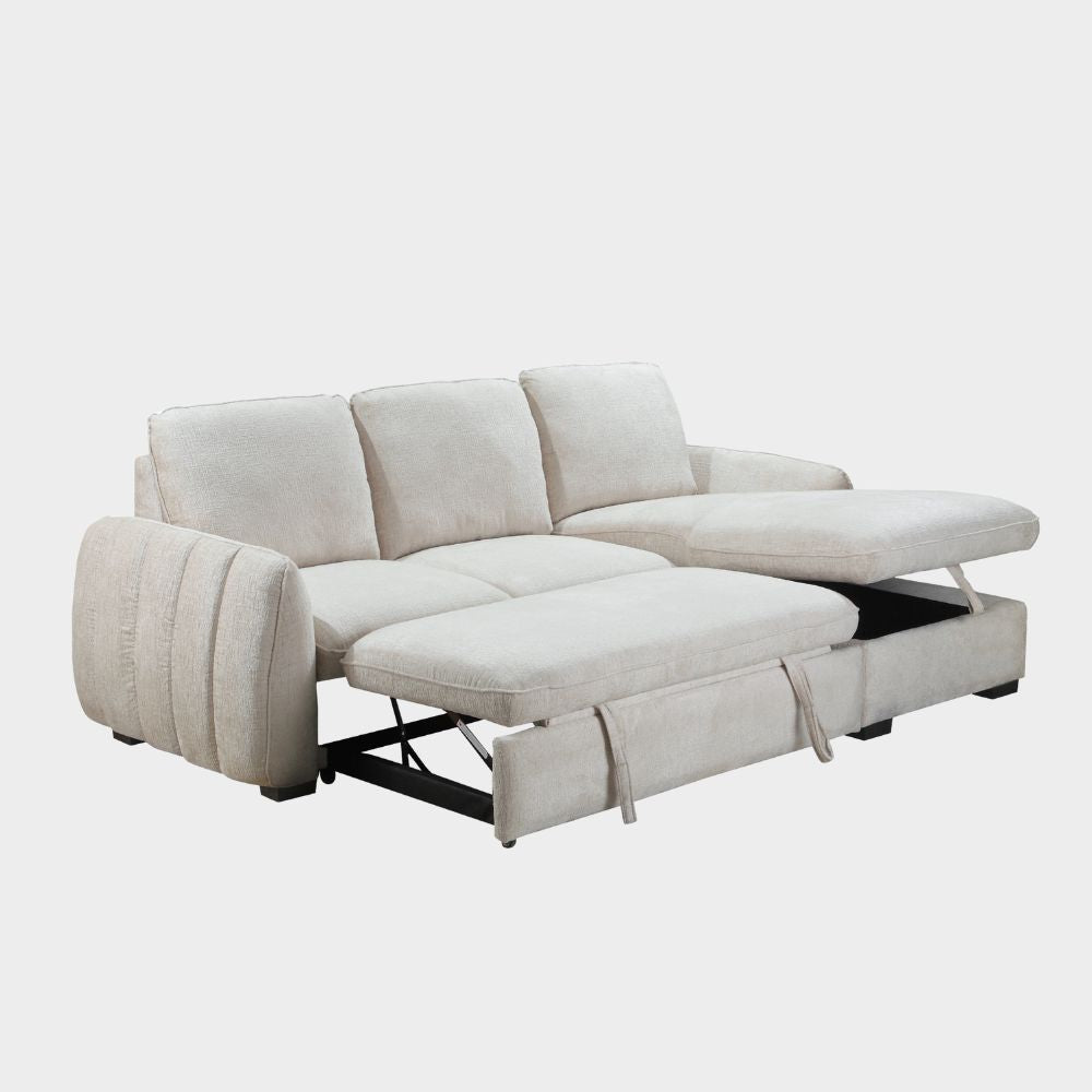 Sienna Sofa Bed Beige Right Hand Facing Corner