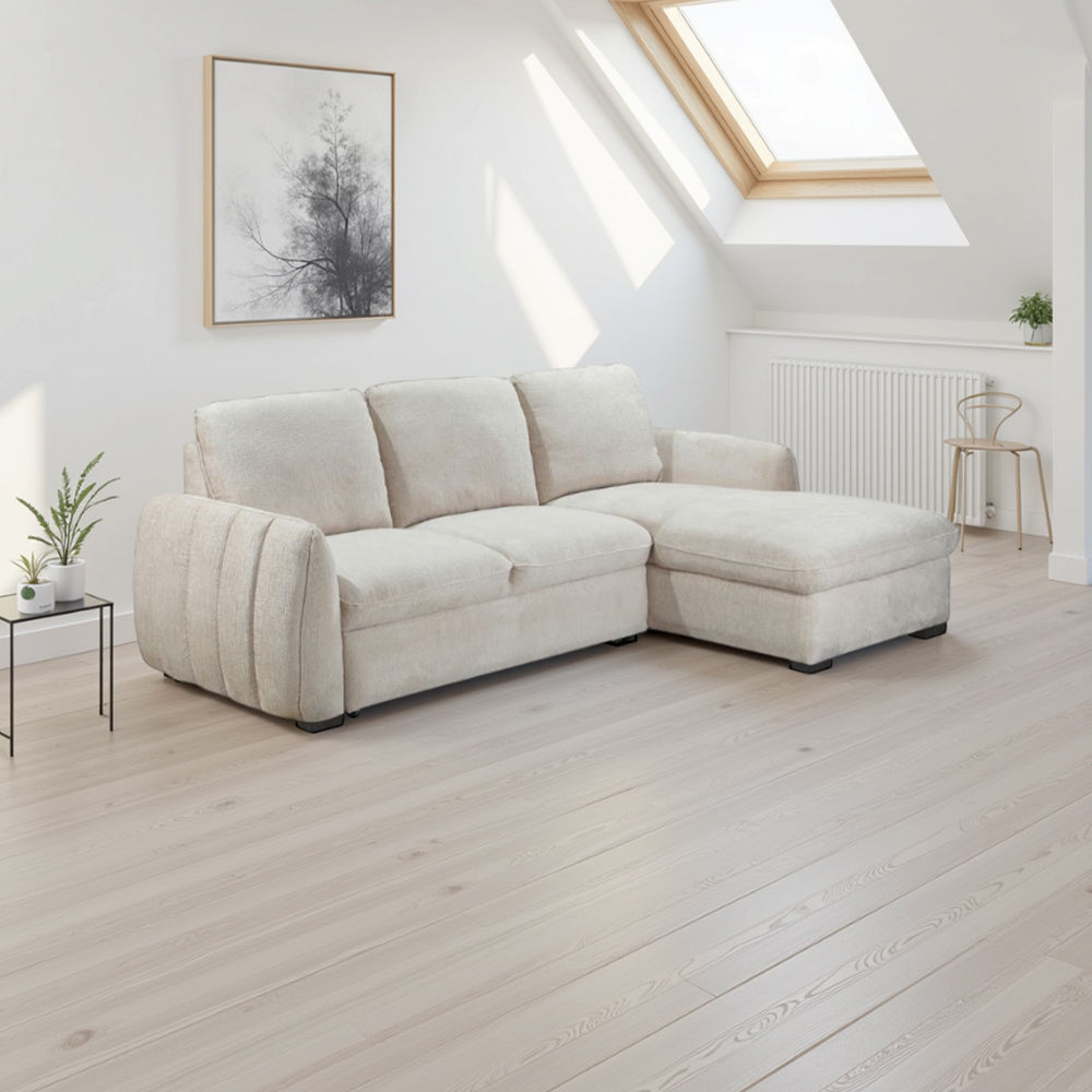 Sienna Sofa Bed Beige Right Hand Facing Corner