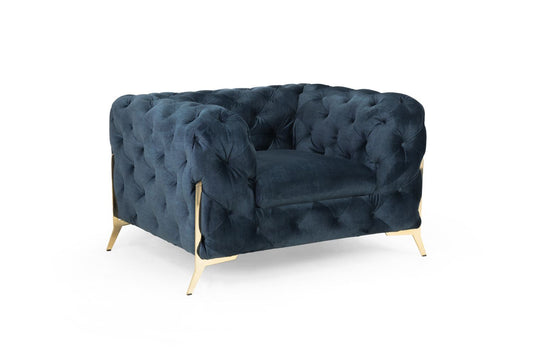 Chelsea Chesterfield Sofa Deep Ocean Armchair