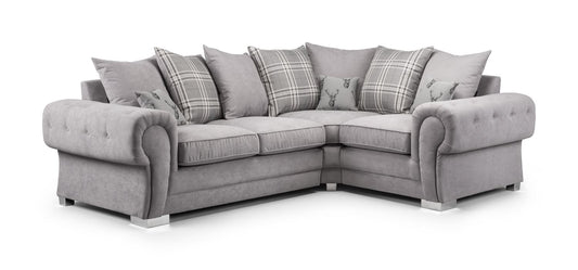 Verona Scatterback Sofa Grey Right Hand Facing Corner