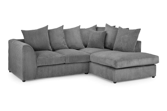 Harley Jumbo Sofa Grey Right Hand Facing Corner