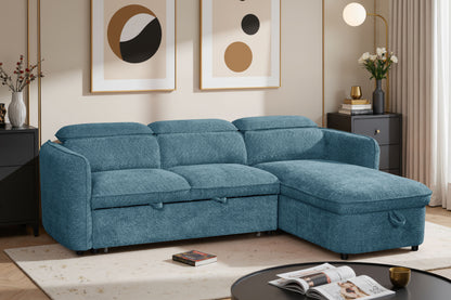 Capri Sofa Bed Universal Corner Blue
