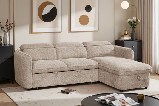 Capri Sofa Bed Universal Corner Beige