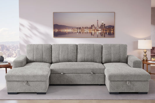 Como Sofa Bed U Shape Corner Grey
