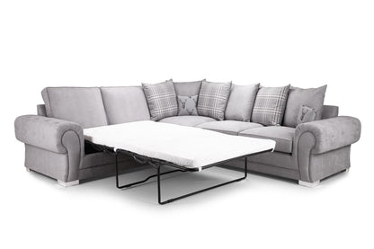 Verona Scatterback Sofabed Grey Large Corner