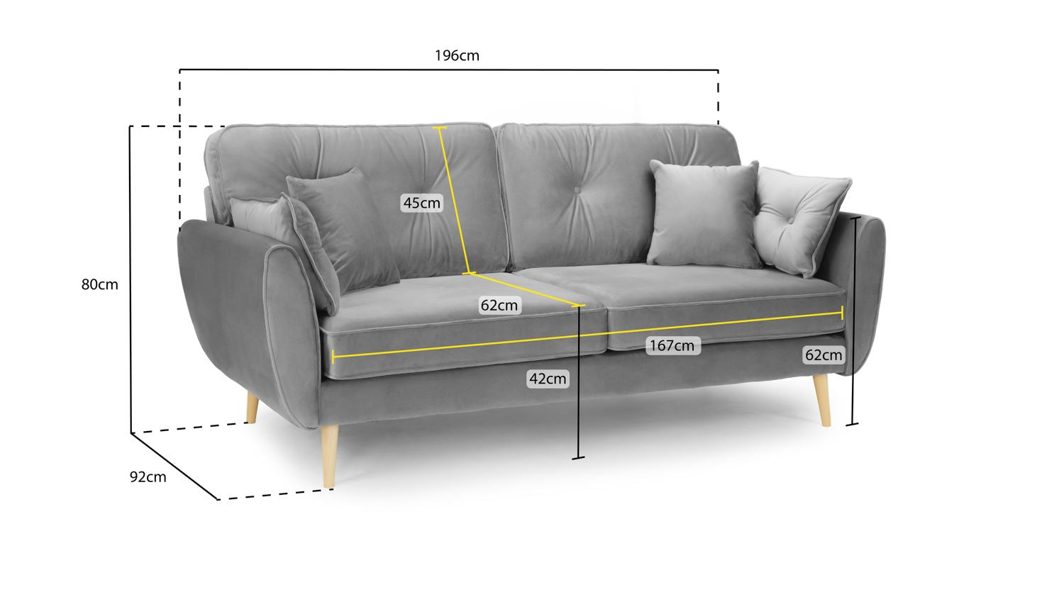 Zinc sofa 3 seater discount