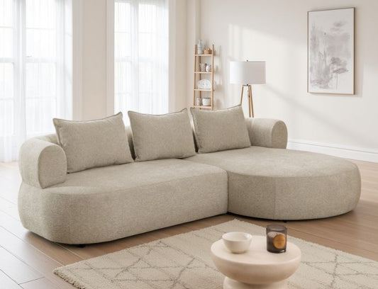 Ferro Sofa Right Hand Facing Corner Beige