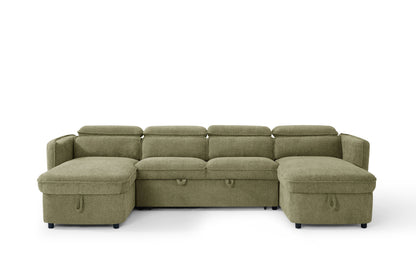 Capri Sofa Bed U Shape Corner Green