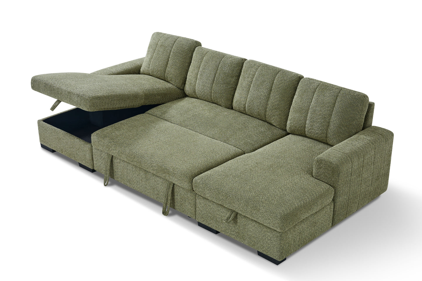 Como Sofa Bed U Shape Corner Green