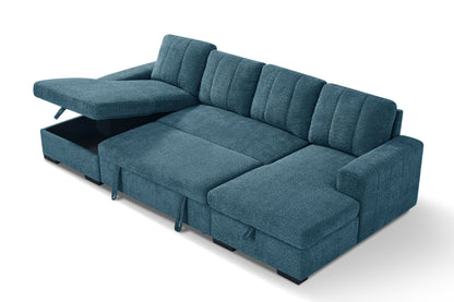 Como Sofa Bed U Shape Corner Blue