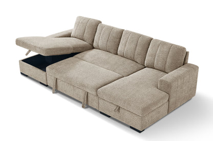 Como Sofa Bed U Shape Corner Beige