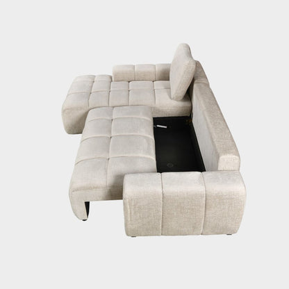 Lora Sofa Bed Beige Left Hand Facing Corner