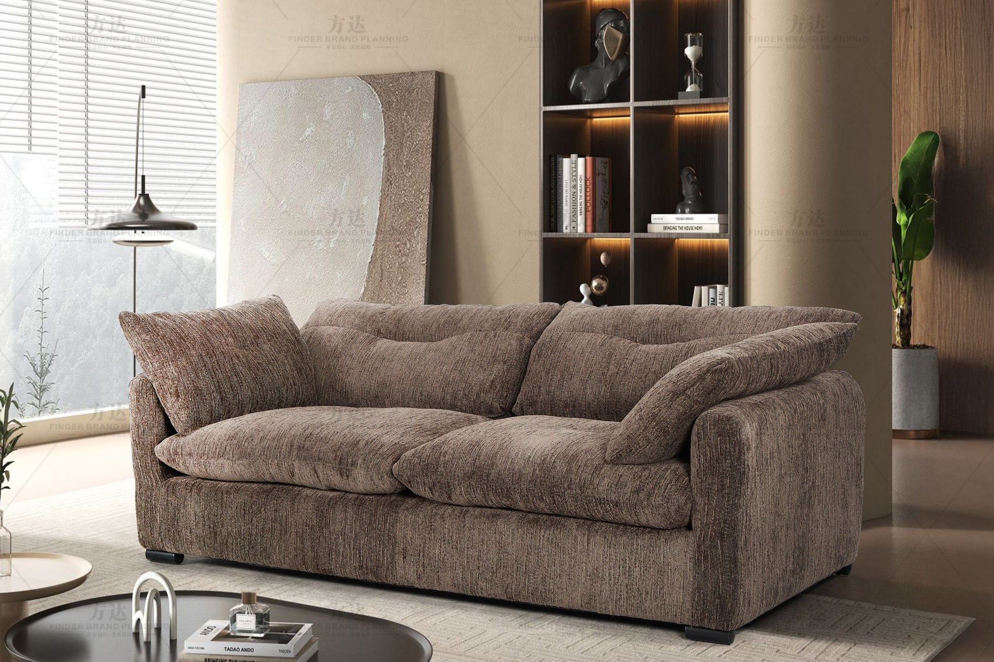 Quetta Sofa 3 Seater Brown