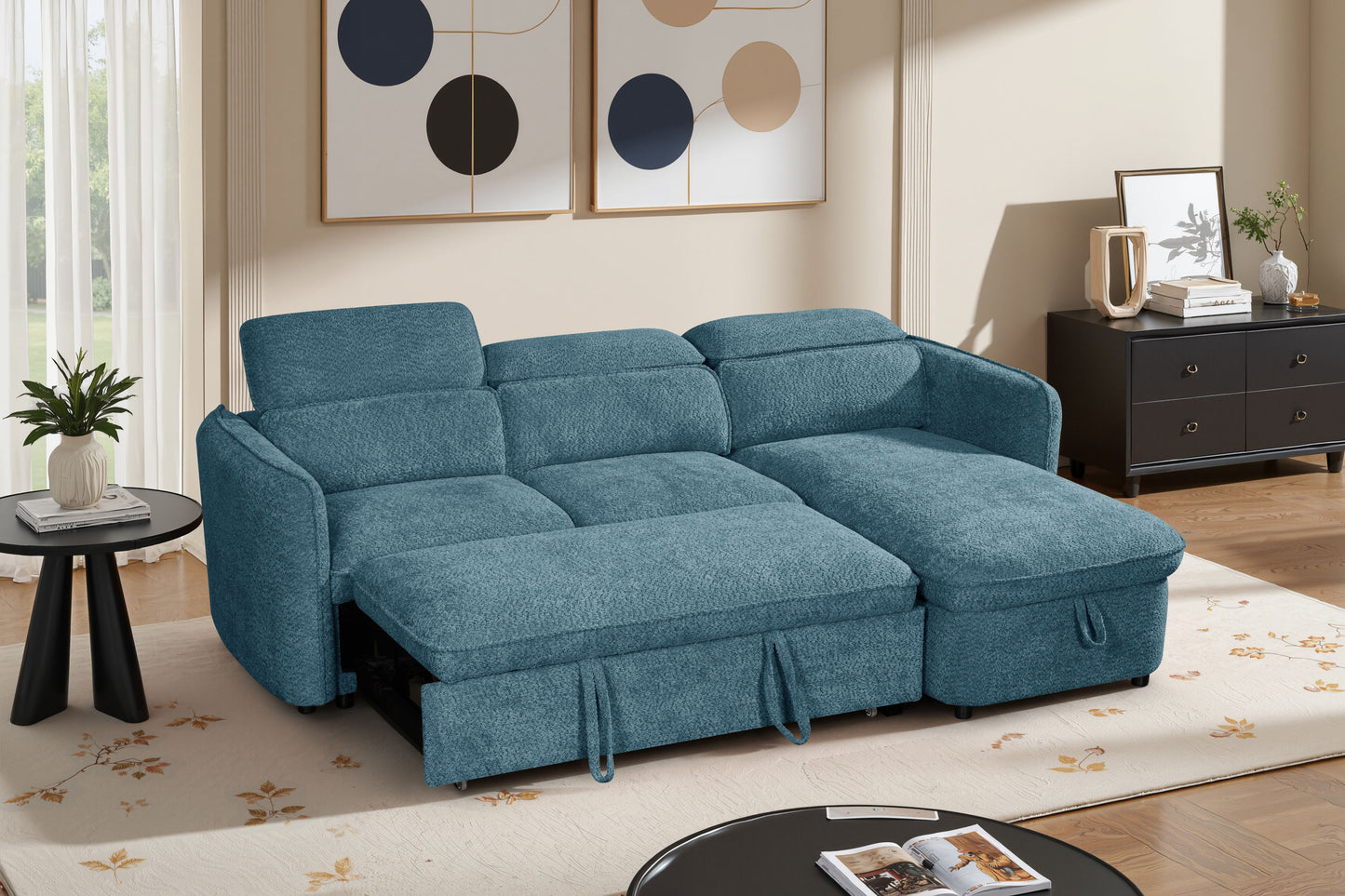 Capri Sofa Bed Universal Corner Blue