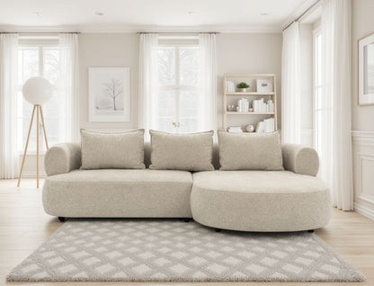 Ferro Sofa Right Hand Facing Corner Beige