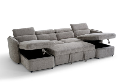Capri Sofa Bed U Shape Corner Grey