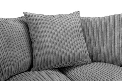 Harley Jumbo Sofa Grey Left Hand Facing Corner