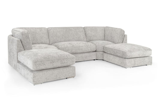 Esma Sofa Ivory U Shape Corner