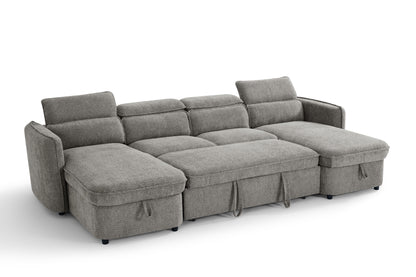 Capri Sofa Bed U Shape Corner Grey