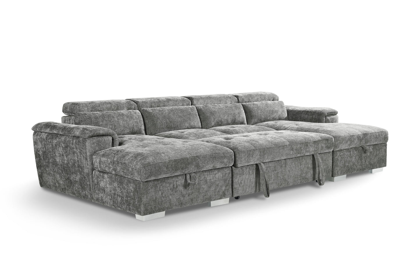 Alaya Sofa Bed U Shape Corner Grey
