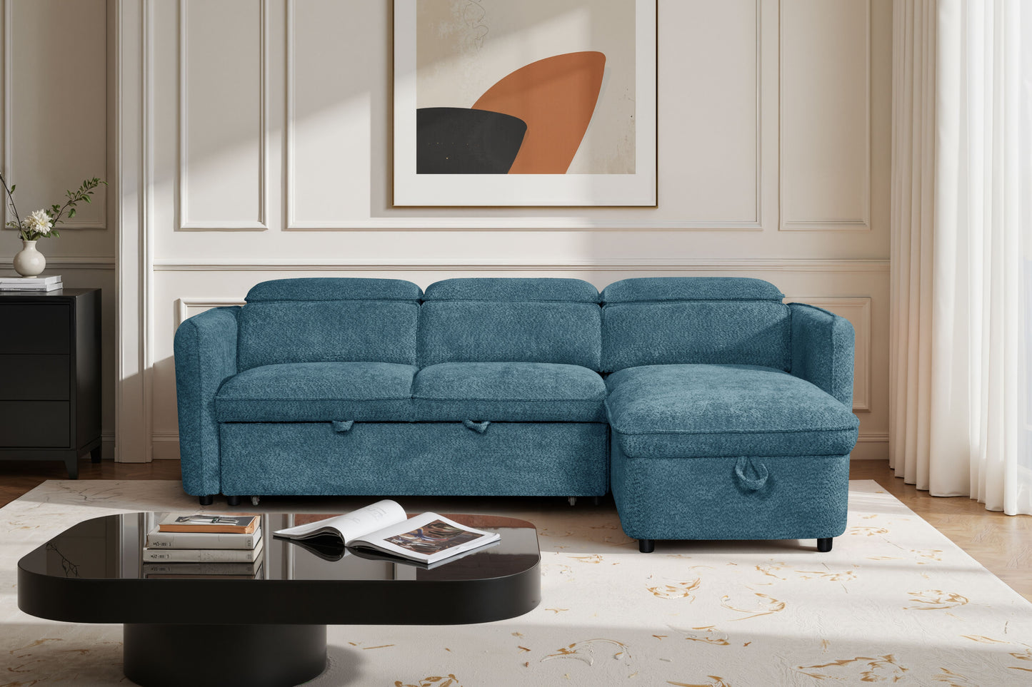 Capri Sofa Bed Universal Corner Blue