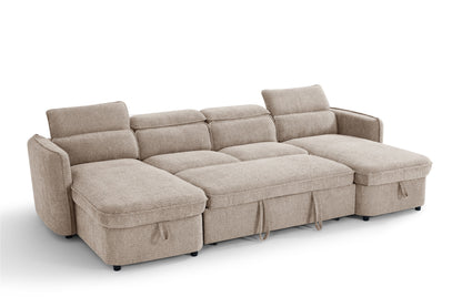 Capri Sofa Bed U Shape Corner Beige