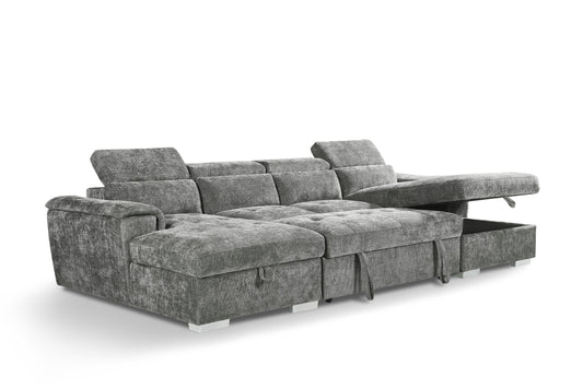 Alaya Sofa Bed U Shape Corner Grey