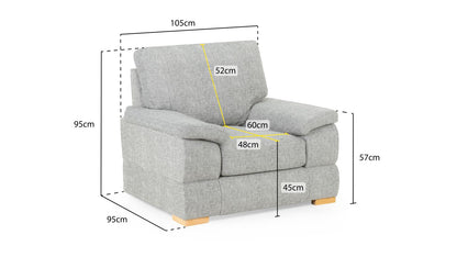 Bento Sofa Slate Armchair