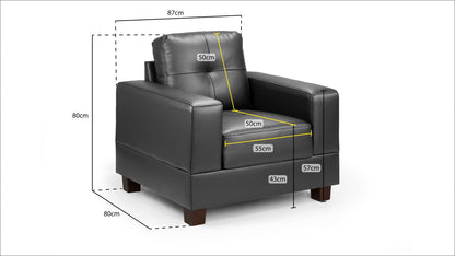 Jerry Sofa Grey Fabric Armchair