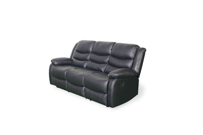 Conrad Recliner Sofa 3 Seater Black