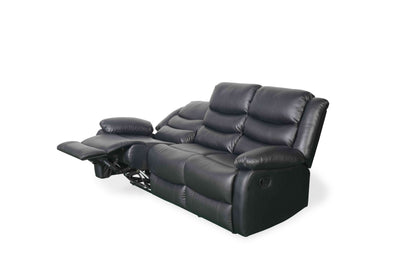 Conrad Recliner Sofa 3 Seater Black