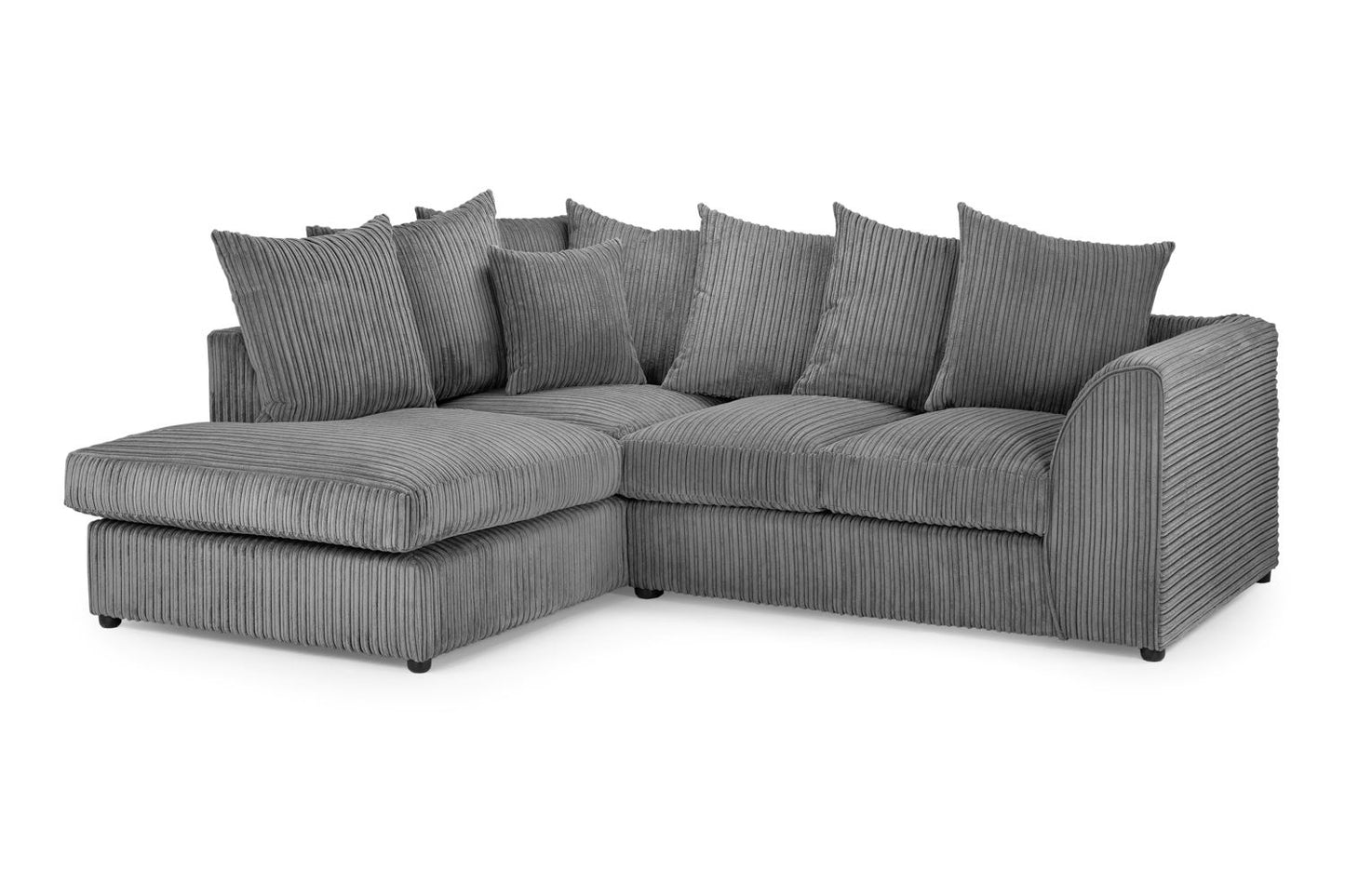 Harley Jumbo Sofa Grey Left Hand Facing Corner