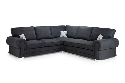 Verona Fullback Sofabed Black Large Corner