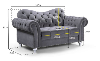 Jubilee Sofa Grey 2 Seater