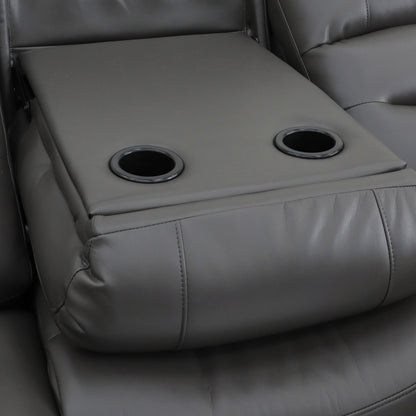 Alva Electric Recliner Sofa Grey 3 Seater