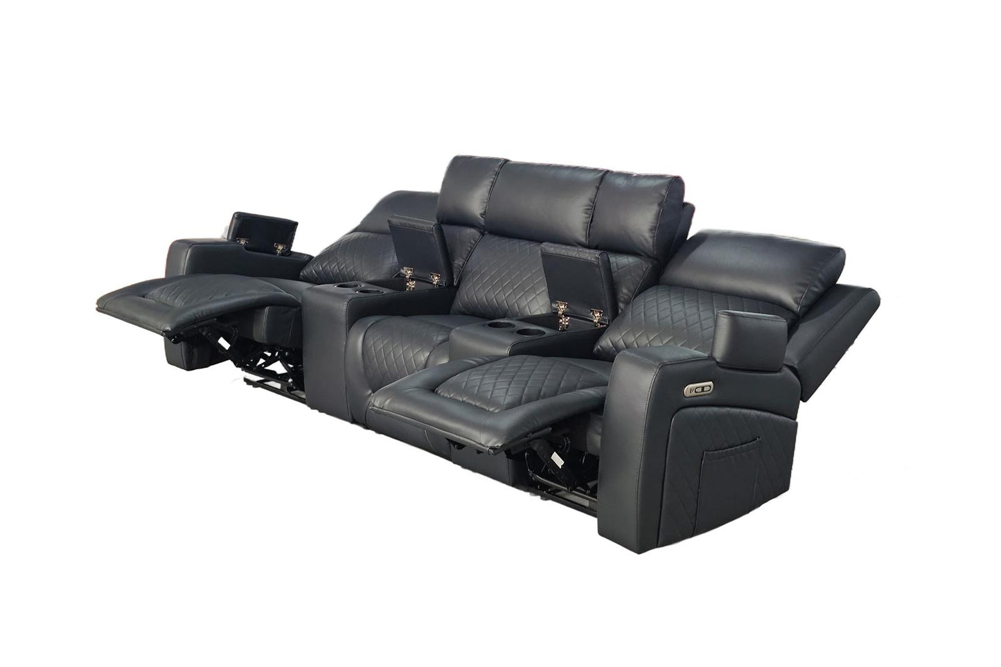 Florence Cinema Sofa Black 3 Seater