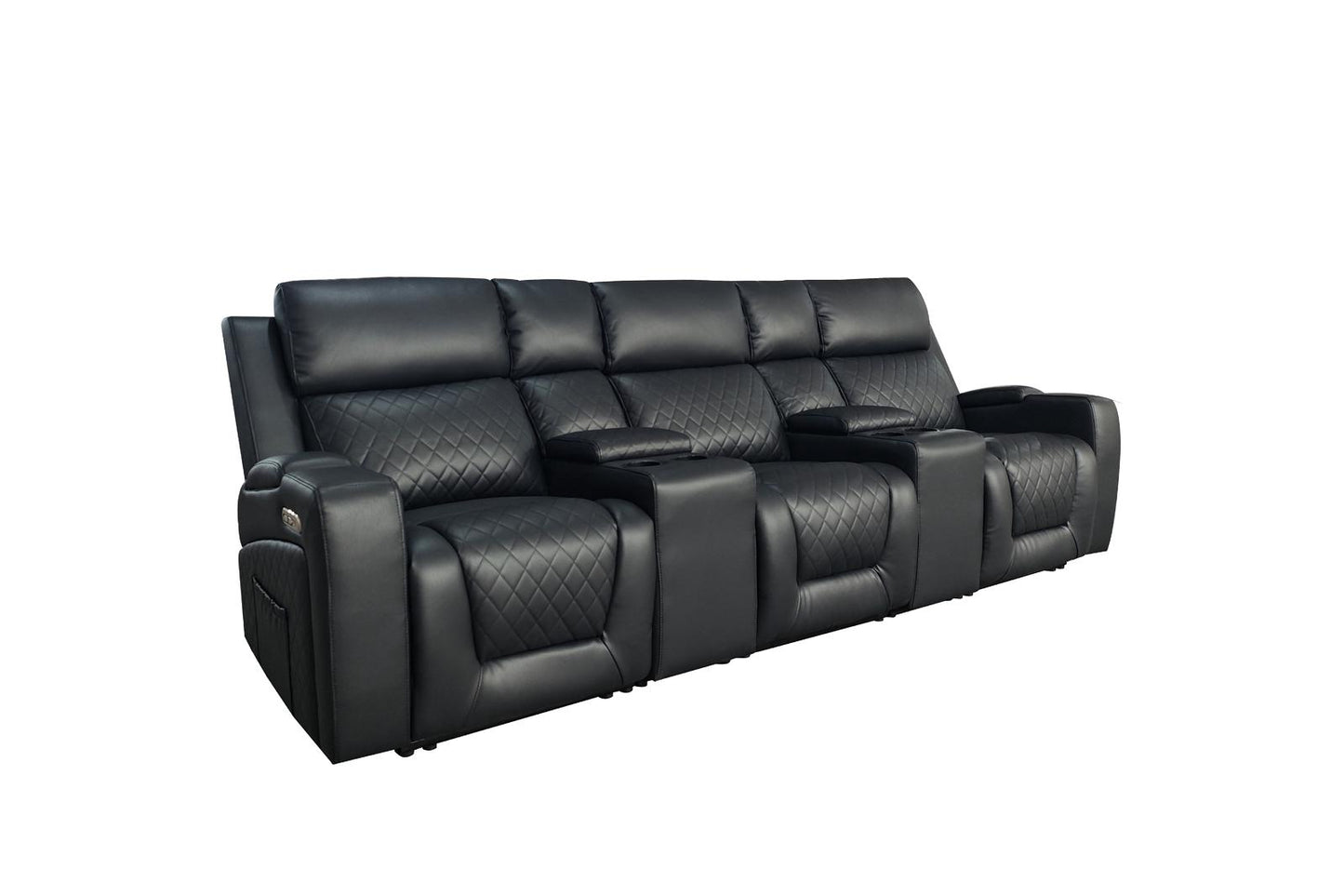 Florence Cinema Sofa Black 3 Seater