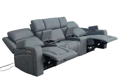 Florence Cinema Sofa Grey 3 Seater