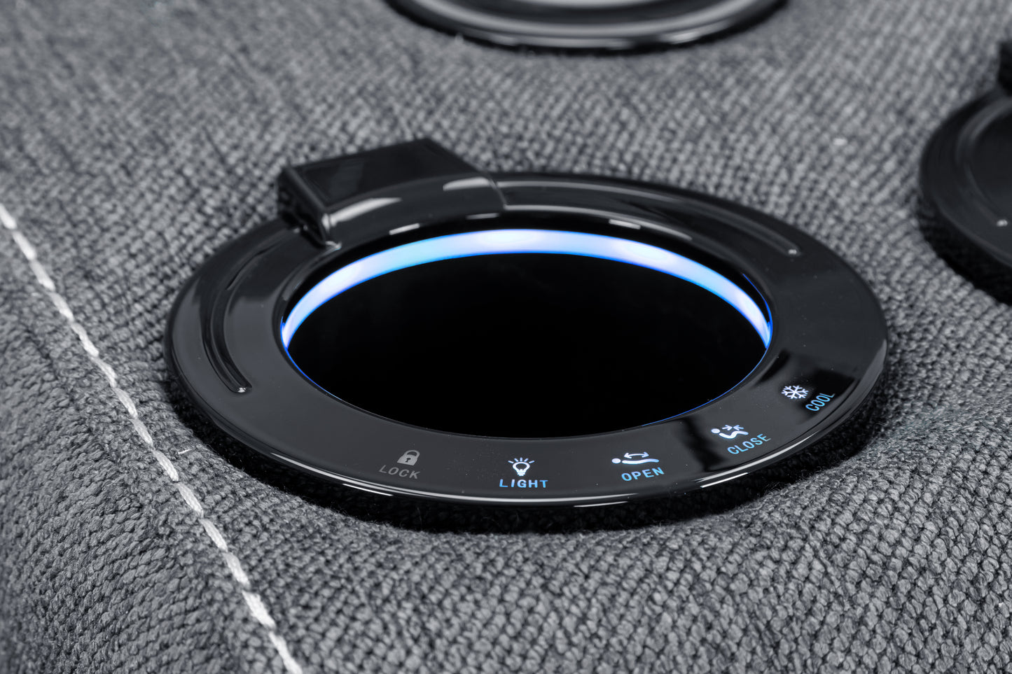 Galaxy Tech Recliner Sofa Grey Fabric 2 Seater