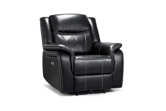 Galaxy Tech Recliner Sofa Black Armchair