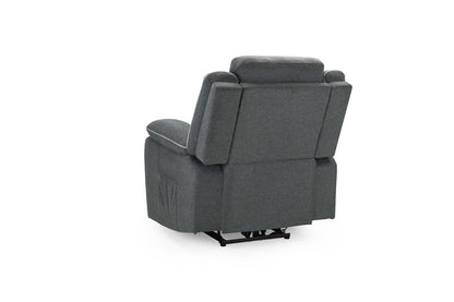 Harald Electric Recliner Sofa Grey Fabric Armchair