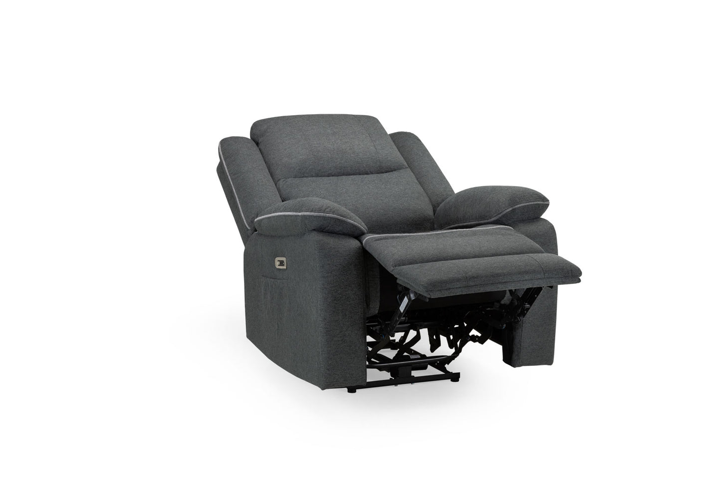 Harald Electric Recliner Sofa Grey Fabric Armchair