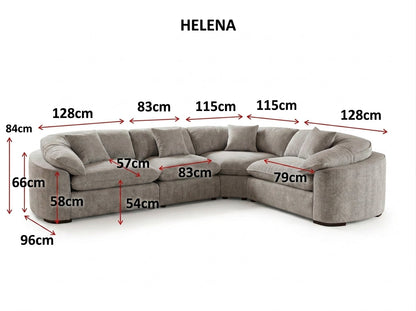 Gardenia Sofa Grey Large Corner