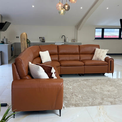 Arizona Electric Recliner Sofa Tan Large Corner